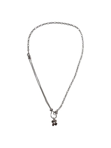 Logo Pendant Layered Chain Necklace