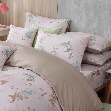 鴻宇 HongYew - 單人床包枕套組 美國棉授權品牌-小松嘉比