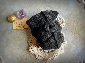 Knitting 有機造型小物包 - 會呼吸的你 - 黑色