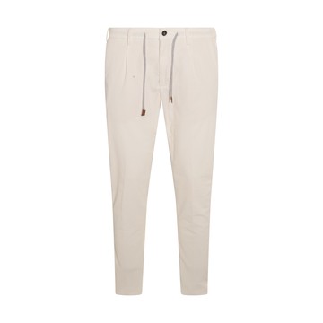 Eleventy - White Cotton Blend Trousers