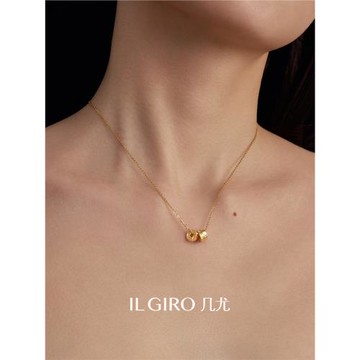 幾尤盈元錢幣項鏈女款2026新款高級感輕奢小眾氣質精致純銀鎖骨鏈