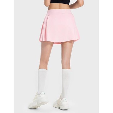 側百褶褲裙女假兩件防走光運動裙女網球裙高腰高爾夫網紗口袋水冷