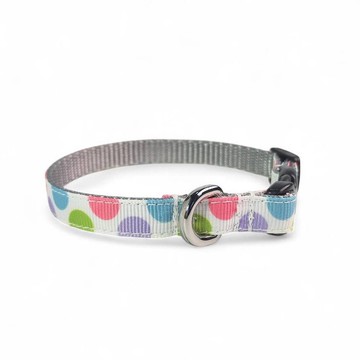 Pastel Puppy Dot 白色幼犬頸圈 寬1公分 適用於迷你寵物