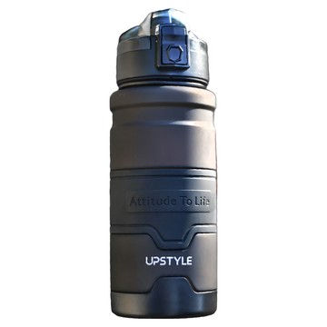 UPSTYLE Tritan 健身水壺  磨砂黑  700ml  1個