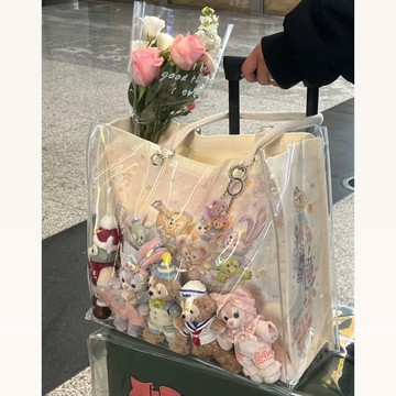 2024新款包包女可愛單肩託特包法式輕奢公仔玩偶包大容量單肩包