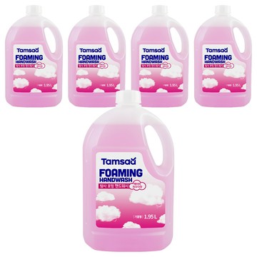 Tamsaa 泡沫洗手液 嬰兒粉香  5個  1950ml