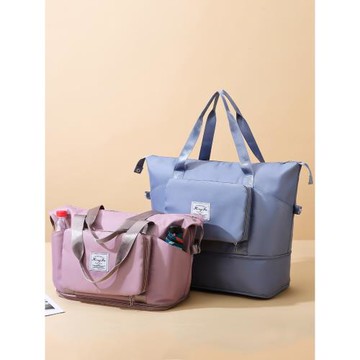 折疊旅行包女大容量手提待產包收納袋拉桿行李包健身包出差便攜包