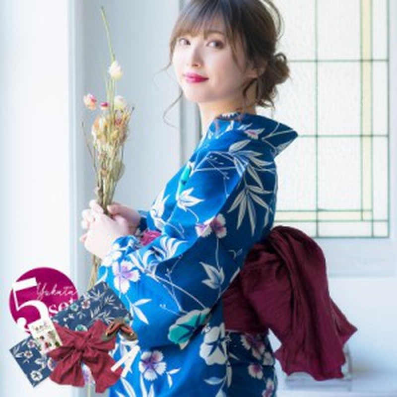 レディース 21年 浴衣 新作 高級浴衣 女性浴衣5点セット ゆかた しわへこ帯 下駄 着付本 腰ひも 初心者ok 白 花 被らない 大人 オシ 通販 Lineポイント最大1 0 Get Lineショッピング