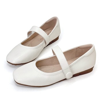 Paislee 法式甜美真皮瑪莉珍平底鞋