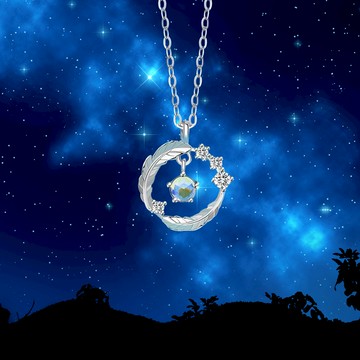 【台灣現貨】溫柔仙氣 淺羽 星月傳說 項鍊 情人 閨蜜 禮物 鉓品 禮品 項鏈