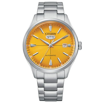 CITIZEN 朝日C7機械錶 開學新裝備-黃 NH8391-51Z