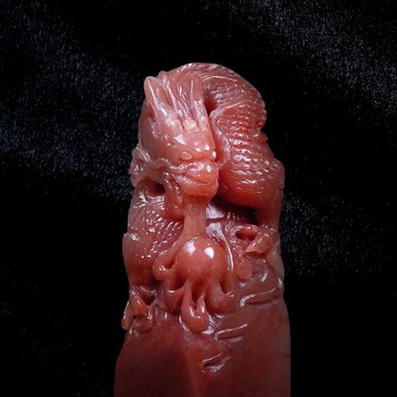 客製化手工印章-|龍印紐老撾石-2.1 x 2.1 CM|送禮手工篆刻印章