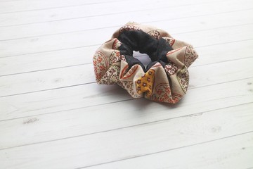 萬華古鏡 - 大腸圈 髮圈 髮束 雙面使用 手作拼布設計