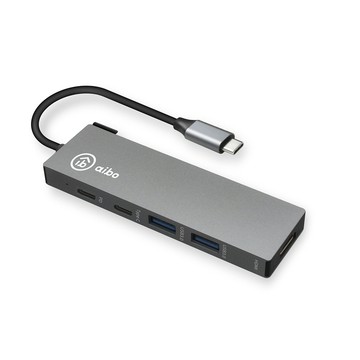 aibo G5 Type-C 鋁合金五合一影音擴充器(PD快充/HDMI/USB3.0)