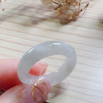 冰種翡翠戒指戒圈 | 國際15.5圍 | 天然緬甸玉A貨翡翠 | 送禮