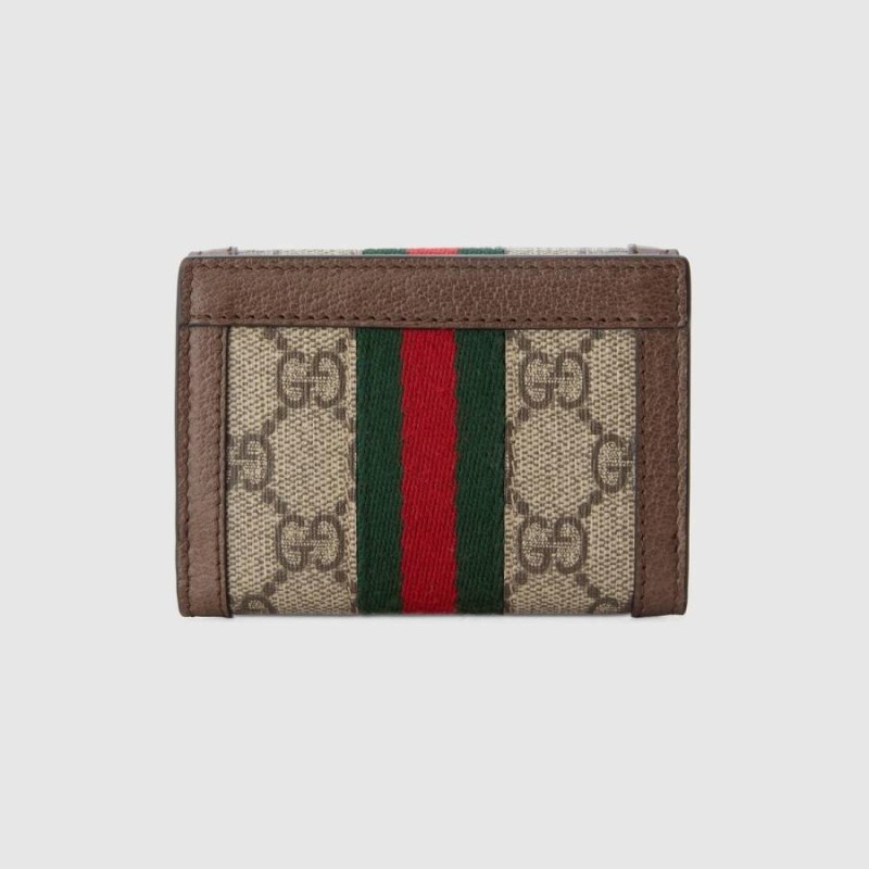 グッチ GUCCI 財布 小財布 三つ折り ３つ折り ベージュ エボニー