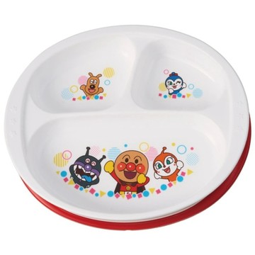 ANPANMAN 麵包超人 止滑學習餐盤  白色  1個  單品