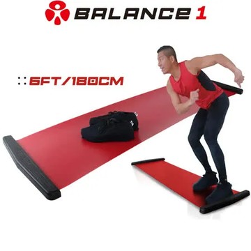 紅色 【BALANCE 1】橫向核心肌群訓練 滑步器 豪華版180cm(SLIDING BOARD EX 180cm)