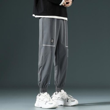 九分褲男夏季薄款冰絲男褲2025新款束腳哈倫褲運動衛褲速干休閑褲