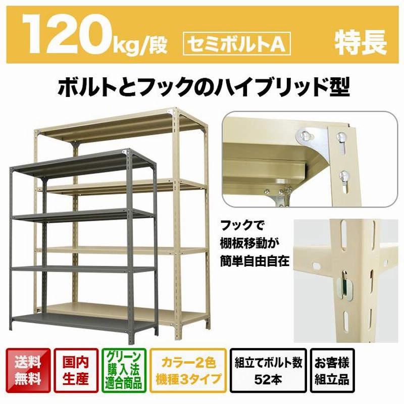 全てのアイテム スチールラック 中量棚 業務用 横幅87×奥行45×高さ90cm
