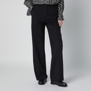 Black wool trousers