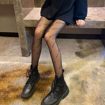 佰分佰100kg內可穿/黑丝袜/jk//薄款/流行/ins風/辣妹性感/字母/百搭/大尺碼