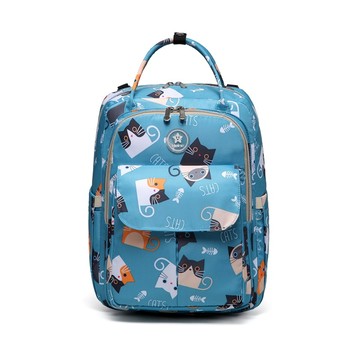 Heine 海恩 - WIN-0208 尼龍後背包 休閒後背包 收納背包-可愛貓