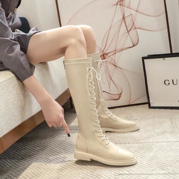 騎士靴女內增高早秋新款2024年歐貨靴長靴高筒馬丁靴長筒靴小個子