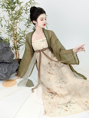 琳瑯記宋制復古超仙改良漢服女裝日常吊帶裙全套裝漢元素古裝裙子