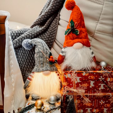 🎅聖誕禮物🌲本月新品【UD LAB】聖誕發光戴帽大玩偶 兩色售 CB-H04012