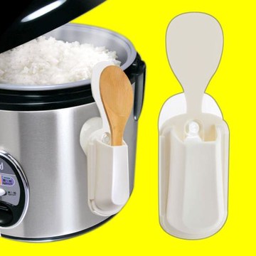 日式設計吸盤式飯勺座飯勺收納架 可吸電飯煲吸鍋壁 多功能飯鏟座