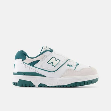 New Balance [PHB550TA] 中童 休閒鞋 運動 復古 NB 550 M楦 魔鬼氈 舒適 穿搭 白綠