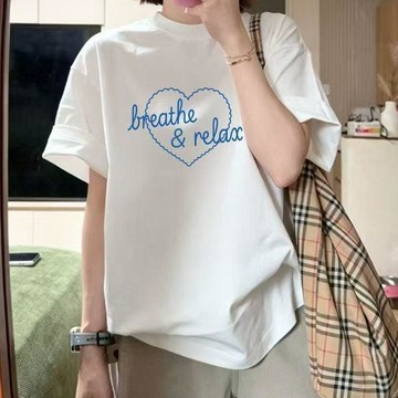 【女童短袖T恤】 女童短袖 女童T恤 女童上衣 女童純棉T恤 女童學院風T恤 女童美式復古T恤 女童寬鬆T恤 兒童短袖