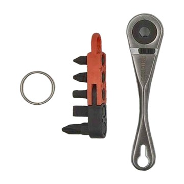 PANRICO 百利世 72T 迷你棘輪扳手6件組 6.35mm x 90mm 本體不鏽鋼+合金鋼 附鑰匙圈  1組