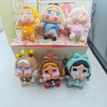 台灣出貨新款哭娃盲盒端盒裸版東南亞款眼淚工廠系列搪膠臉毛絨盲盒潮流掛件生日禮物