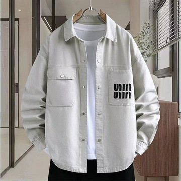 牛仔外套 休閒夾克 牛仔外套男款26新款春秋款潮牌寬鬆痞帥夾克1003