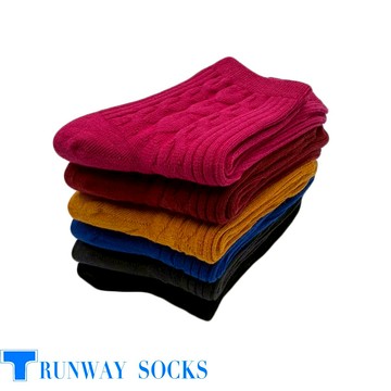 【伸展台】《RUNWAY SOCKS》日系 流行短襪 雙針筒1/2短襪 心型緹花 休閒運動 酒紅色 女款 1雙入