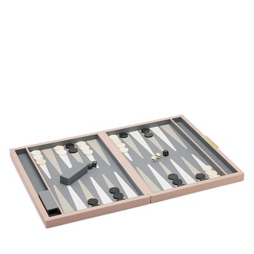 Pigeon & Poodle Sebina Leather & Horn Backgammon Set, Large