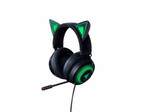 Razer Kraken キティ耳 Chroma USBゲーム用ヘッドセット RGB マイク付き ブラック