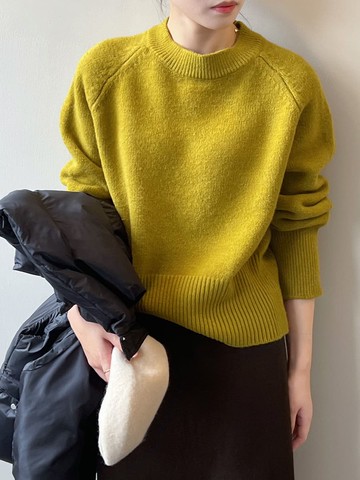 【結帳69折】原點等待圓領毛衣-G238