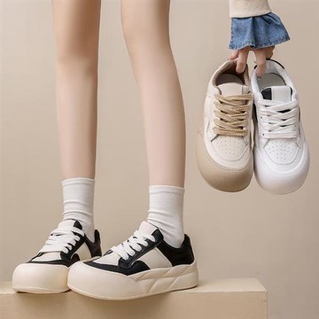 【Alice】現貨厚底大頭拼接萌趣休閒運動鞋