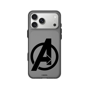 iPhone 17 Pro Max Clear (相機按鈕) 酷墨灰 - 迪士尼-漫威 Marvel - 漫威Logo-復仇者聯盟 黑色標誌