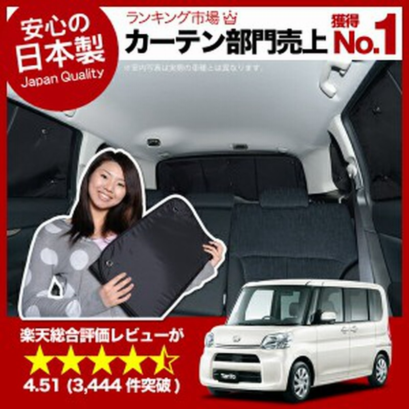 みんなが選ぶ 車中泊グッズ楽天ランキング堂々の1位 金賞受賞 タント タントカスタム600 610系 カーテンいらずサンシェード リア用 通販 Lineポイント最大1 0 Get Lineショッピング
