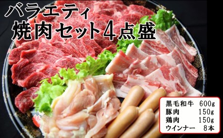 バラエティ 焼肉セット 4点盛 バーベキュー