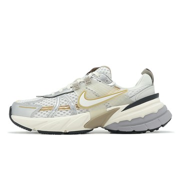 Nike 休閒鞋 Wmns V2K Run 女鞋 男鞋 銀 卡其 復古 網布 運動鞋 HJ7245-100