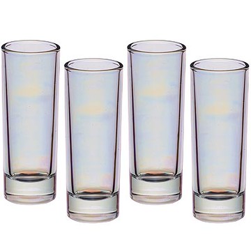 《KitchenCraft》質感厚底烈酒杯4入-炫彩60ml-- 調酒杯 雞尾酒杯 Shot杯