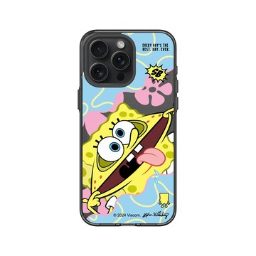 iPhone 15 Pro Max Clear 酷墨灰 - 海綿寶寶 SpongeBob - 搞笑海綿