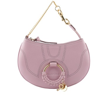 SEE BY CHLOE HANA 山羊皮勾釦手提包/迷霧薰衣草