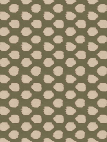 Dots Ikat Green Printed Wallpaper