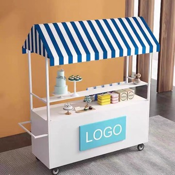 【含稅/免運】 鐵藝擺攤推車手推餐車網紅戶外花車小吃夜市移動車商場地攤車花車